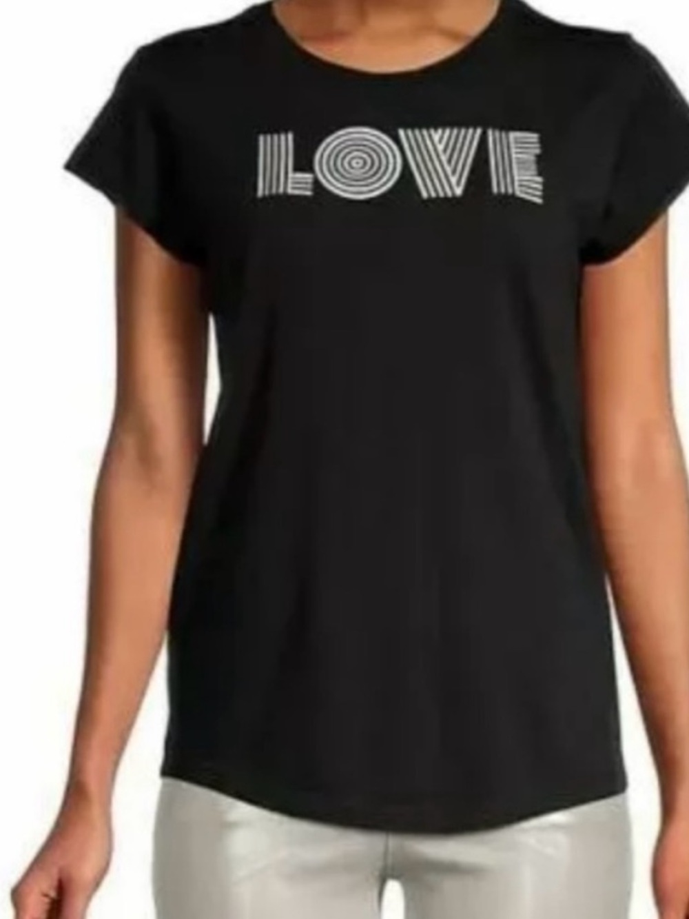NWT ✨ Zadig & Voltaire Black Tee with white & green  LOVE Graphic size small - Picture 3 of 7